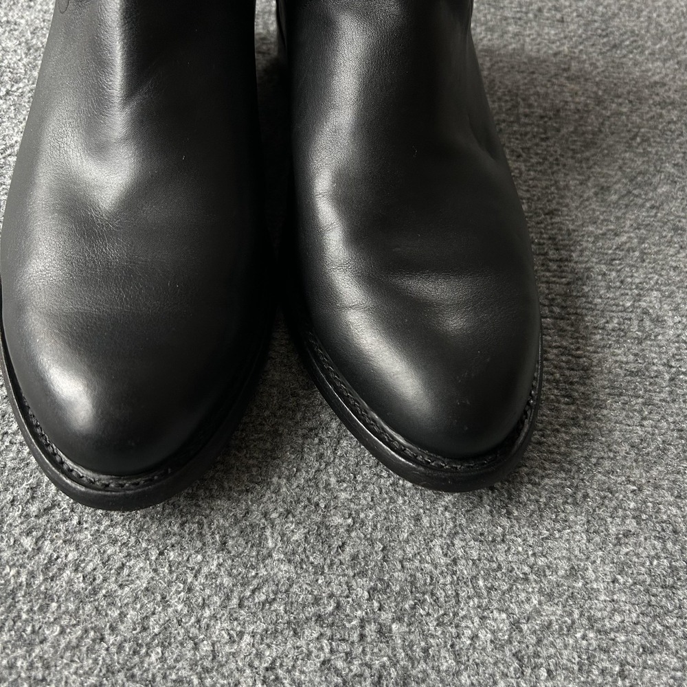 Tecovas Boots Mens Size 10.5EE Black Leather Western Ankle Zip Almond Toe 78707 - Picture 12 of 16